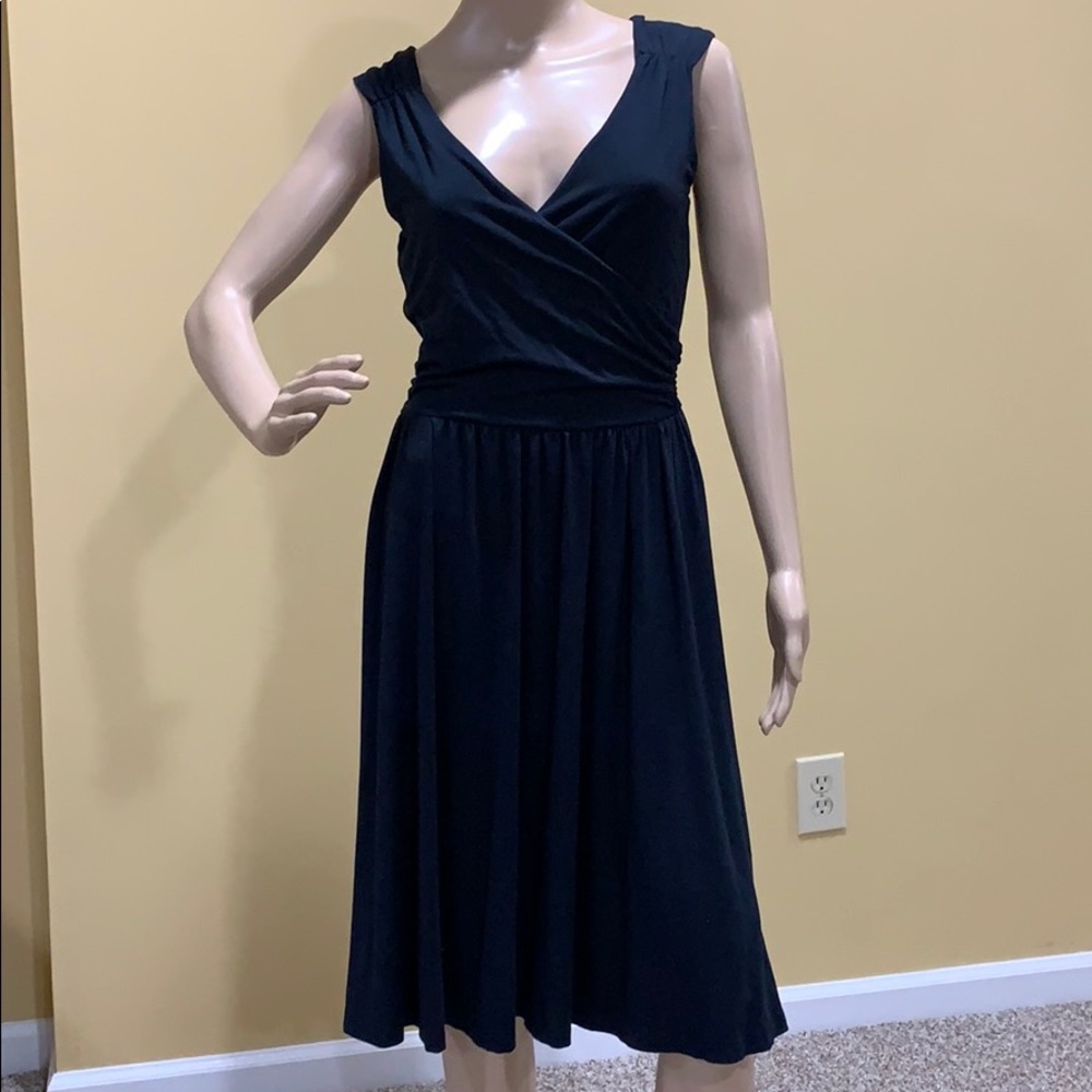 Lands End black cotton summer dress